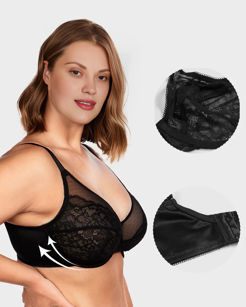 Full Coverage Lace Minimizer Bra - Petal - Image 16