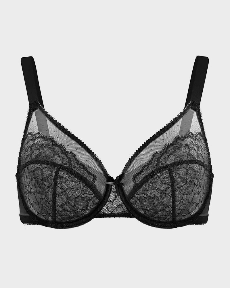 Full Coverage Lace Minimizer Bra - Petal - Image 19