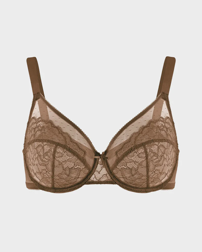 Full Coverage Lace Minimizer Bra - Petal - Image 21