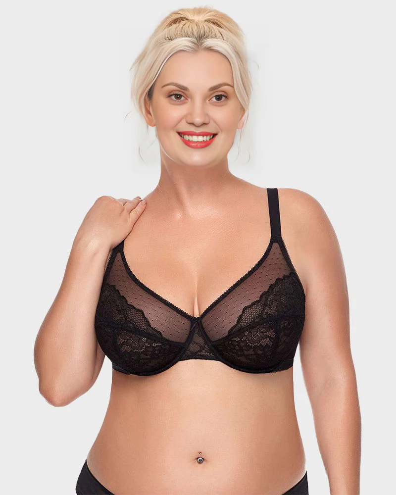 Full Coverage Lace Minimizer Bra - Petal - Image 4