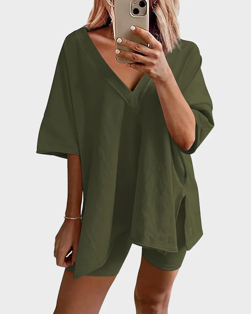 Casual Vibe Comfy Oversized 2-Piece Lounge Set - Image 7