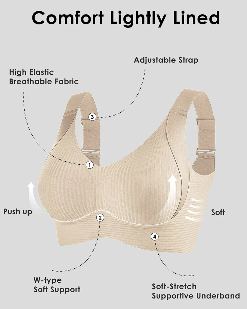 Comfort Full Coverage Wireless Lightly Lined Bra - Image 6