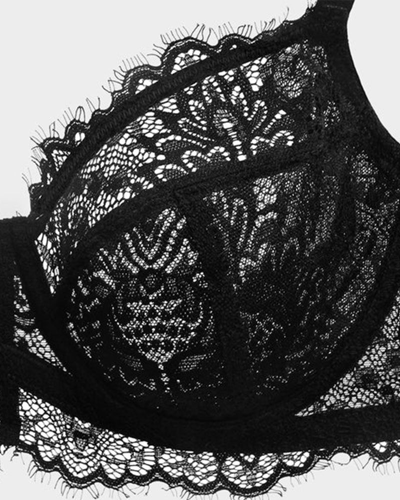 Ultra-Light Lace Underwire Push-Up Bra - Image 15
