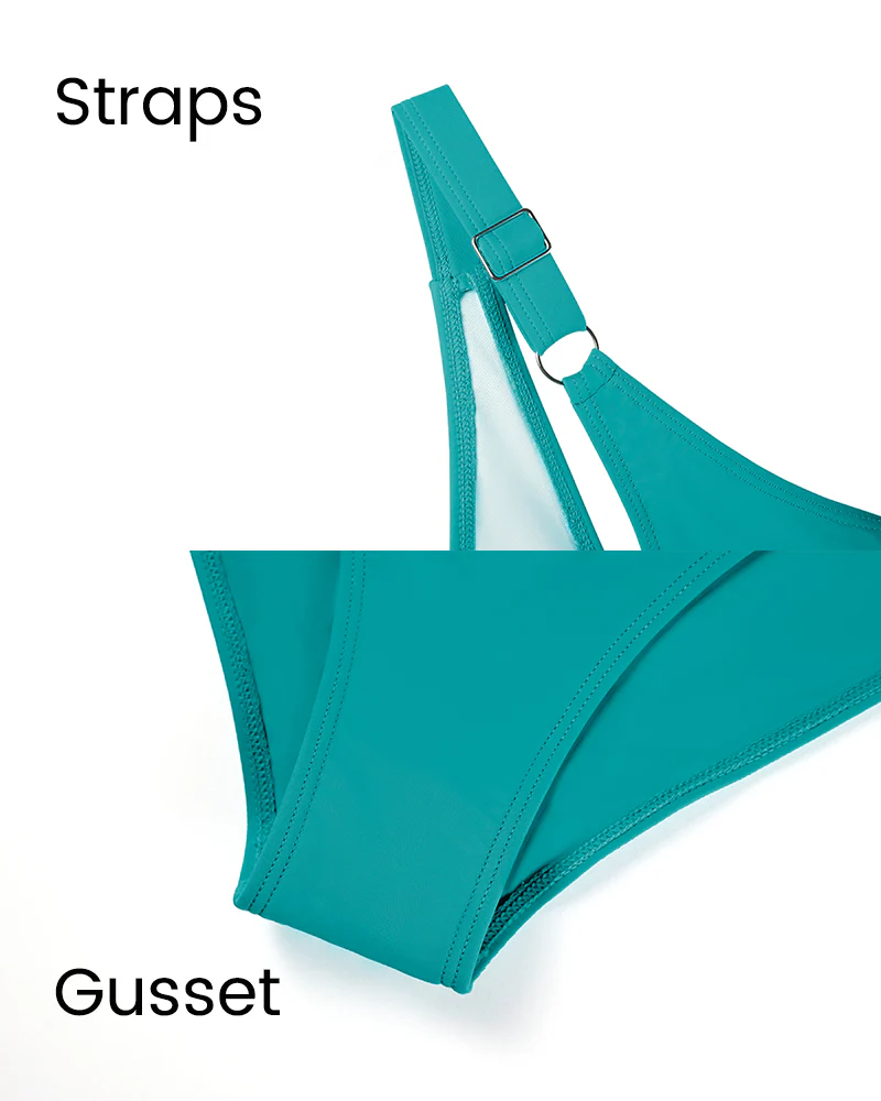 Deep V Cross Over Ruched One-Piece Swimsuit - Image 7
