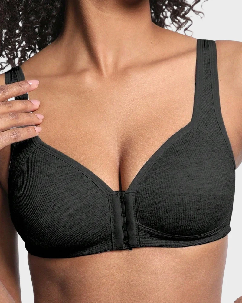 Easy-On Front Closure Wireless Support Bra - Image 3