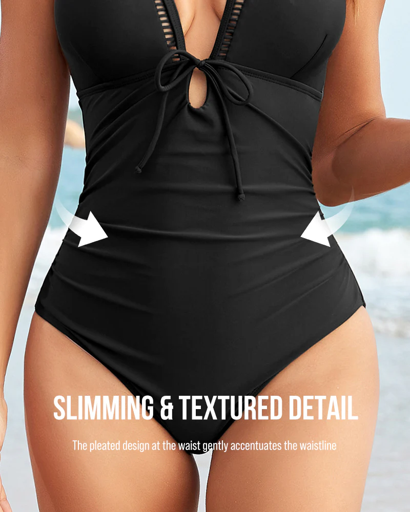 Deep V Sculpting One-Piece Swimsuit - Image 4