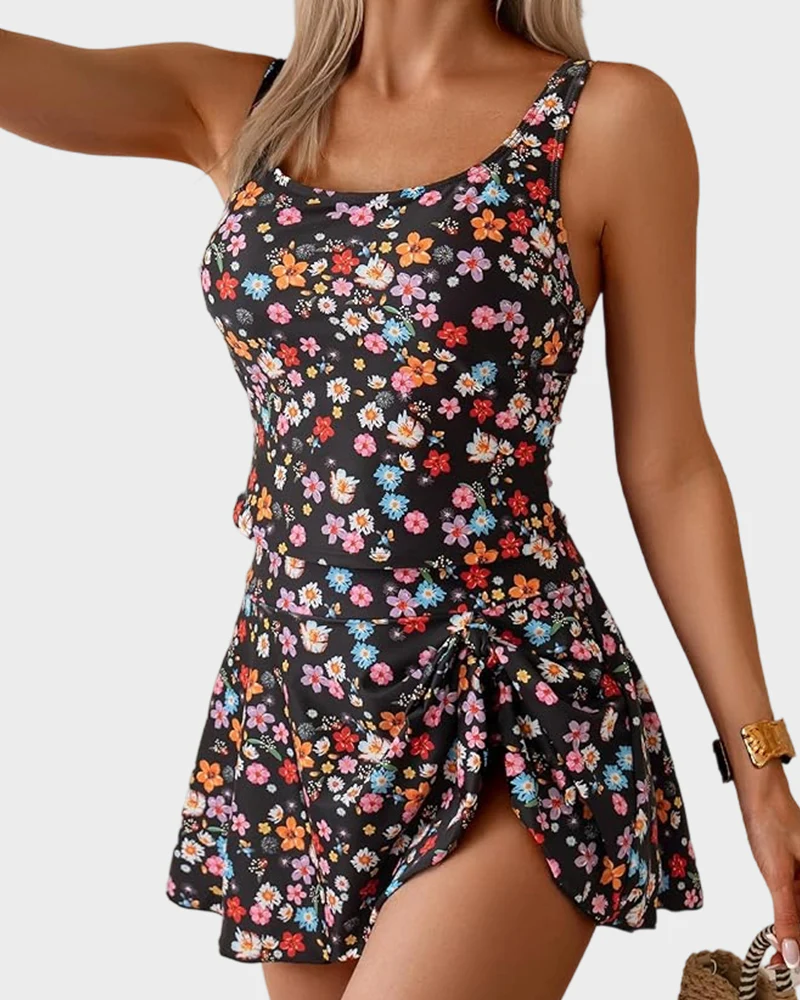 Floral Tummy Control Tankini Set - Image 8