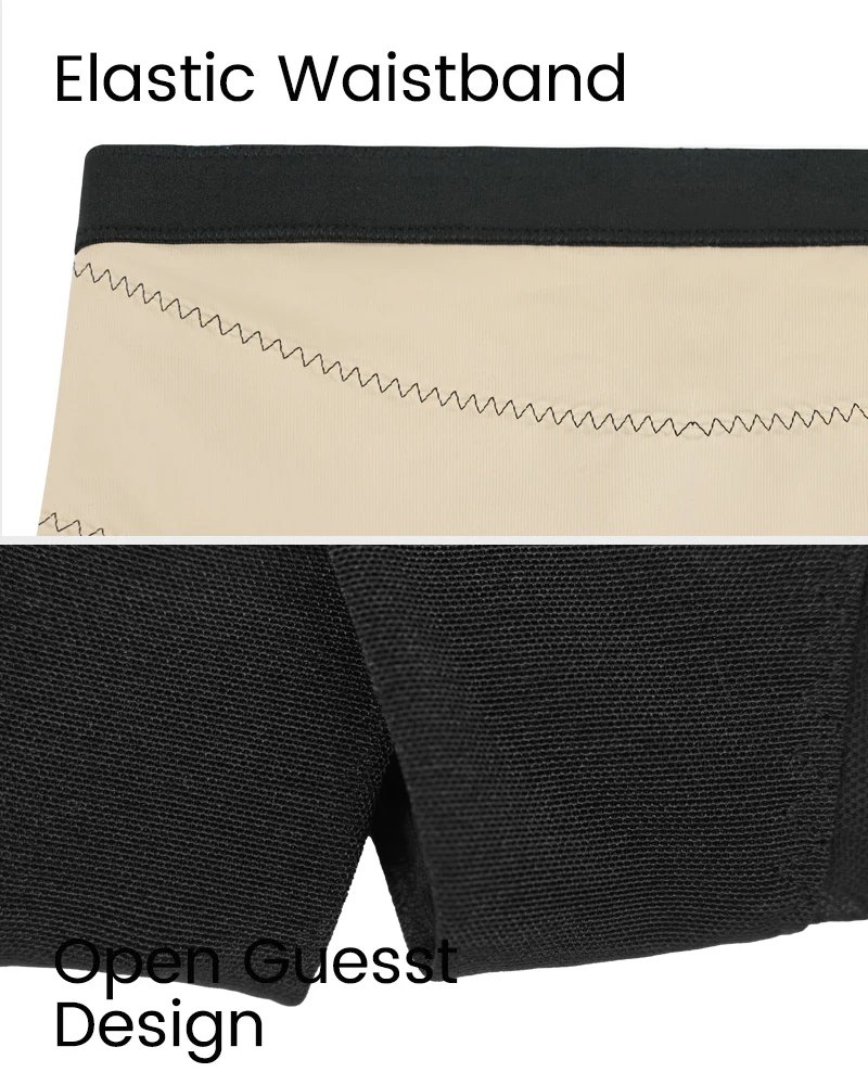 High Waist Criss-Cross Mesh Shaping Mid-Thigh Shorts - Image 8