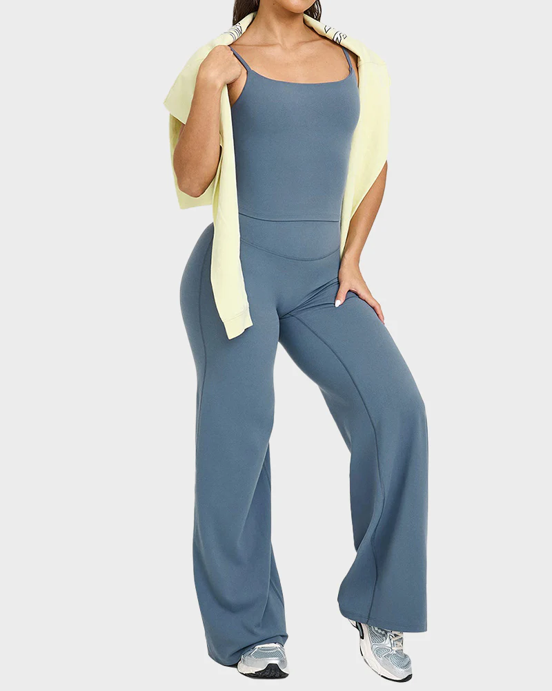 High-Waisted Elastic Wide-Leg Lounge Yoga Pants - Image 3