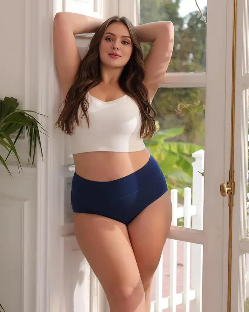 High-Waisted Full Coverage Cotton Briefs(4 pack) - Image 8