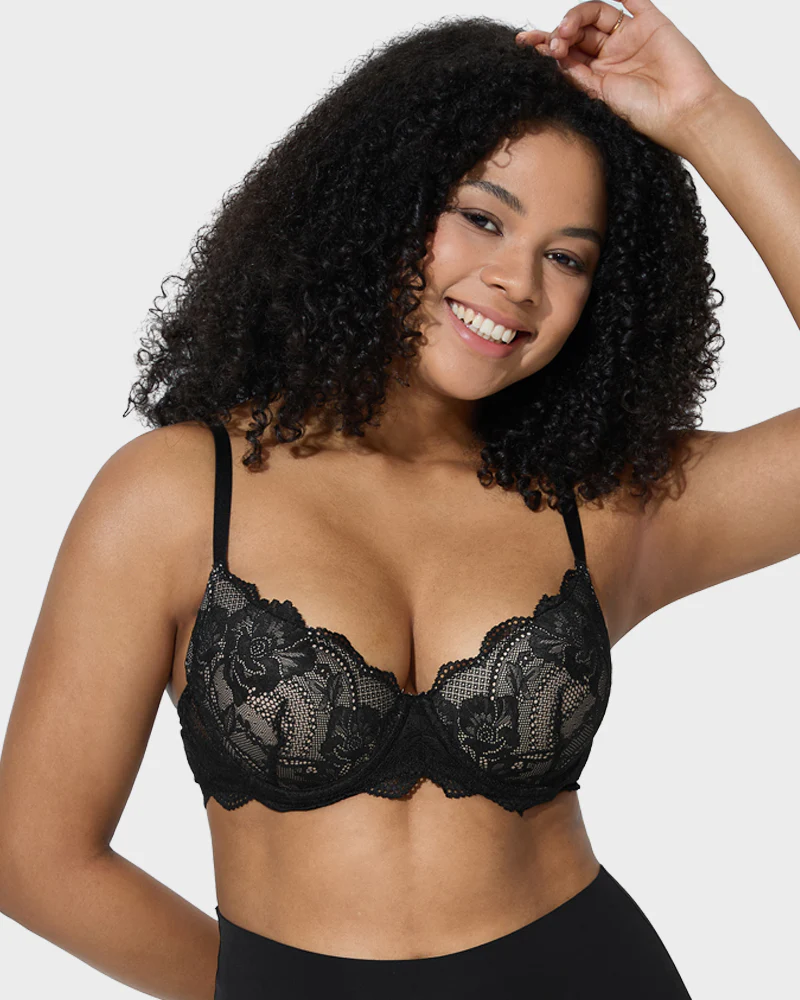 Lace Full Coverage Push Up Bra - Image 5