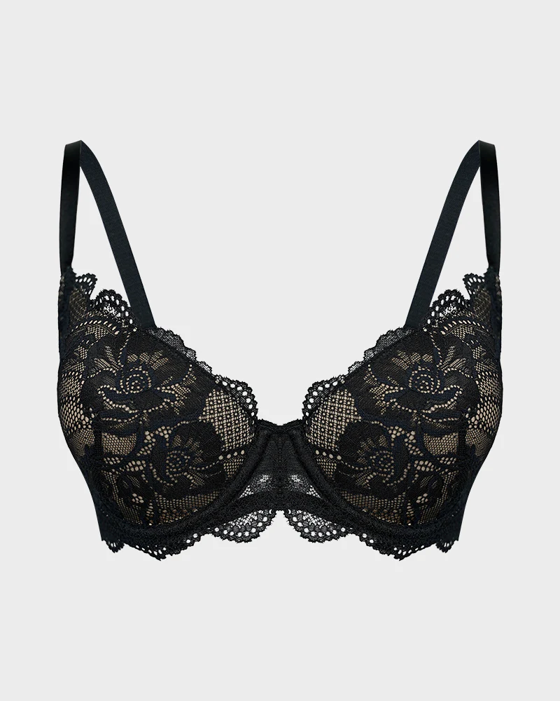 Lace Full Coverage Push Up Bra - Image 7