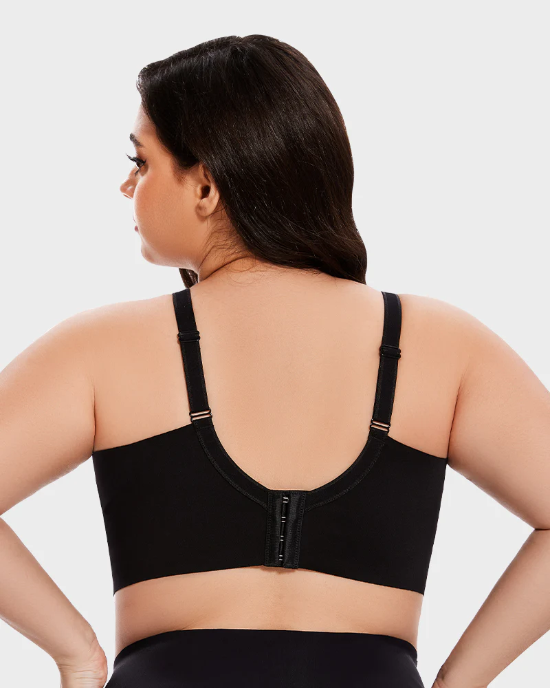 Leaf Pattern Lace Full Coverage Unlined Push Up Bra - Image 3