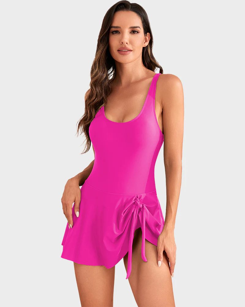 One Piece Tummy Control Tie Knot Swimsuits - Image 11