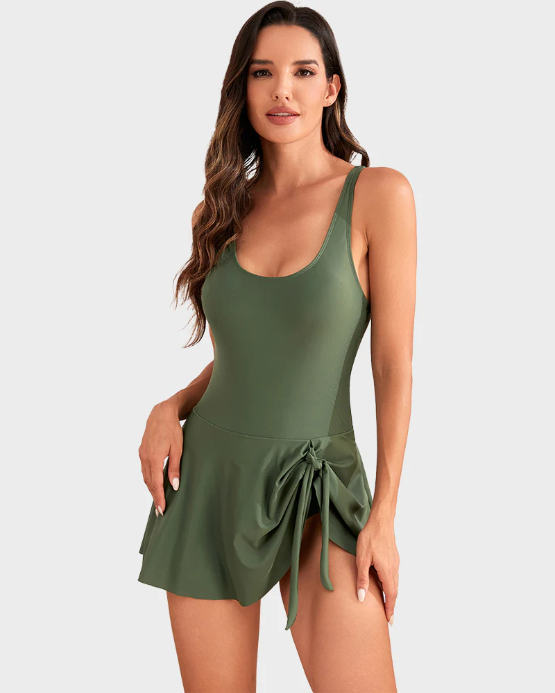 One Piece Tummy Control Tie Knot Swimsuits - Image 15