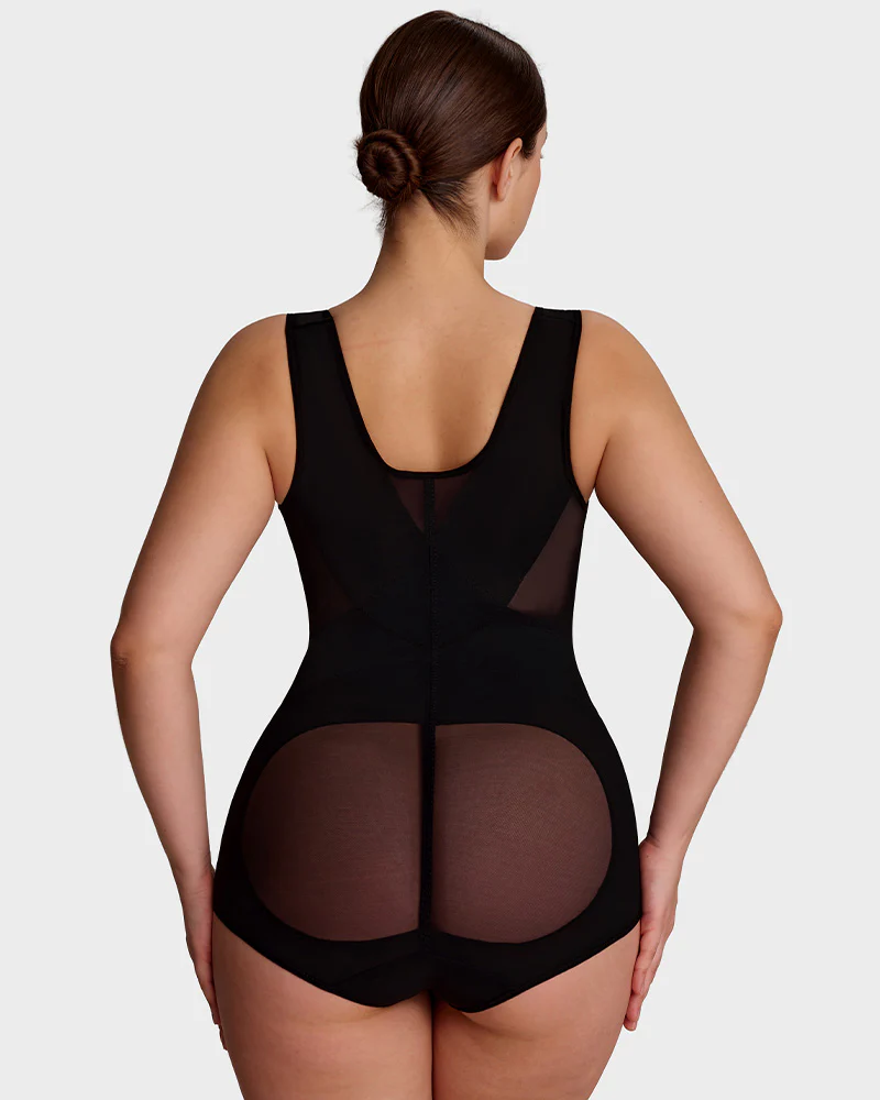 Open Bust Cross Compression Body Shaper - Image 3