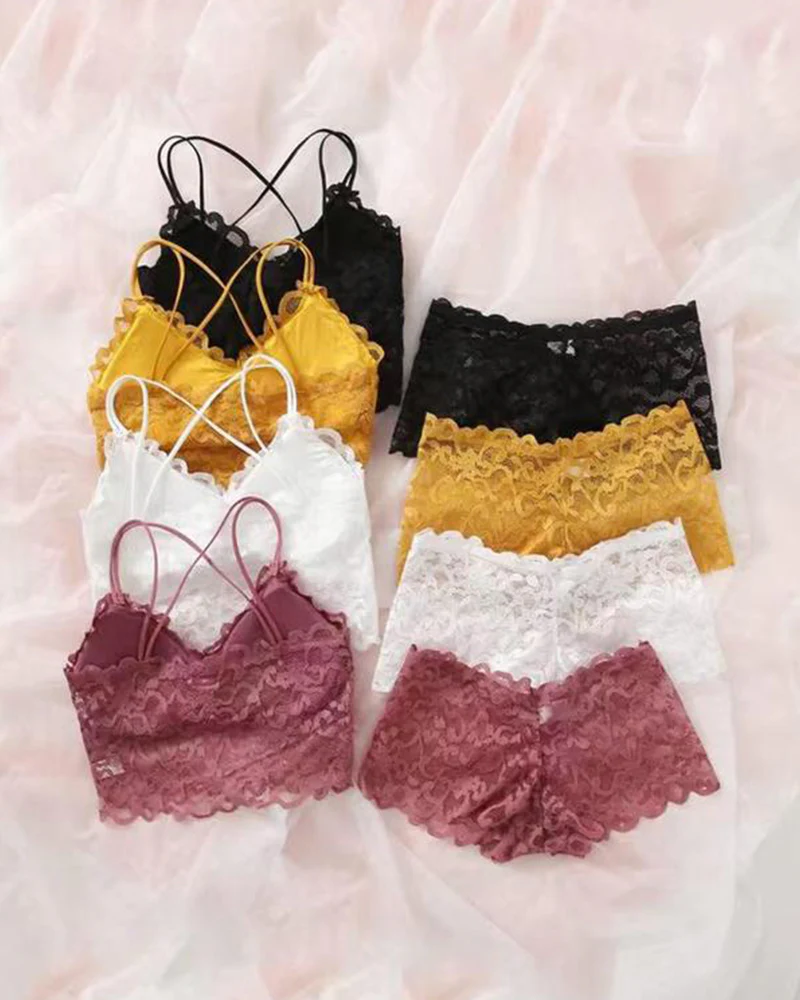 Romantic Lace Bralette & Panty Bundle - Image 7