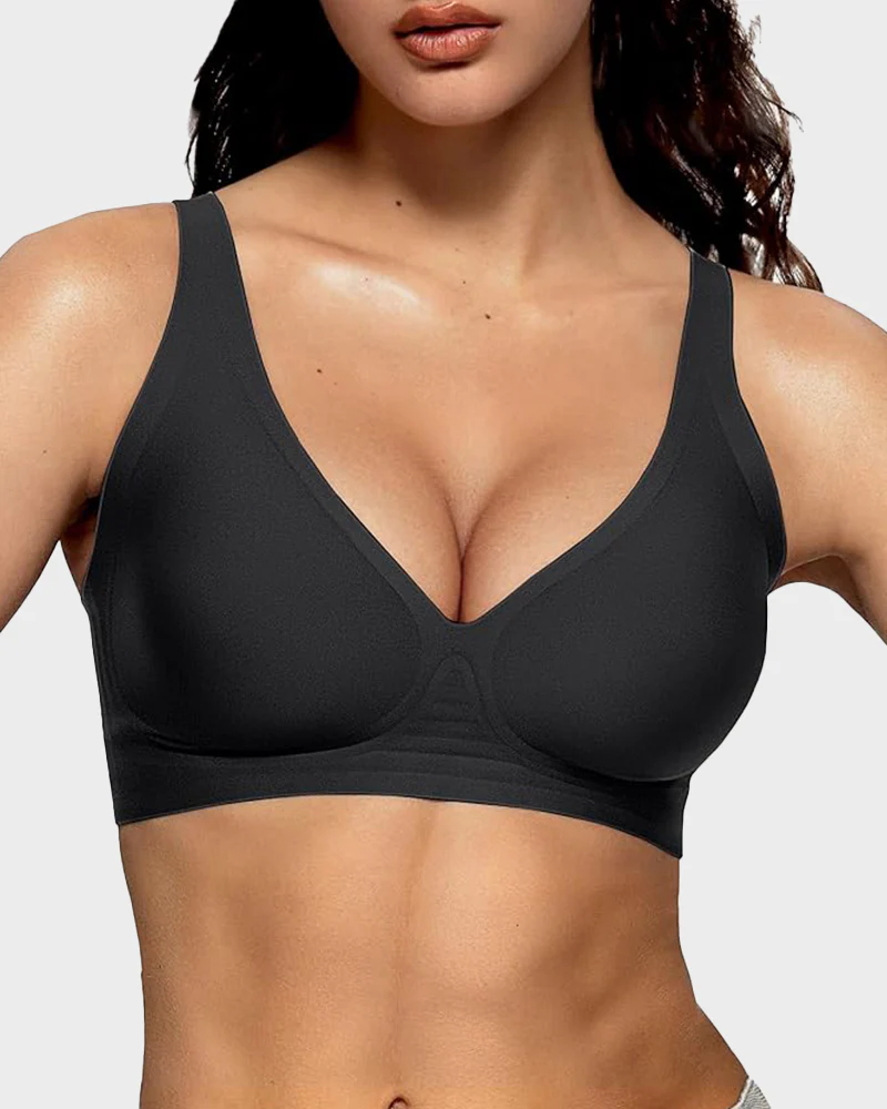 Seamless Deep V Push-Up Wireless Bra - Image 7