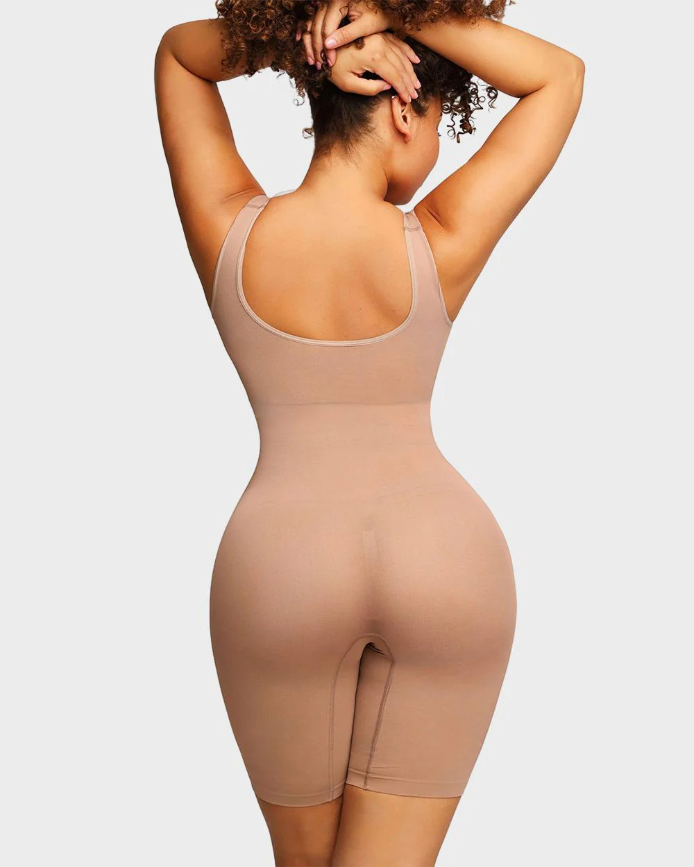 Seamless Sculpting Mid-Thigh Tummy Control Bodysuit - Image 3