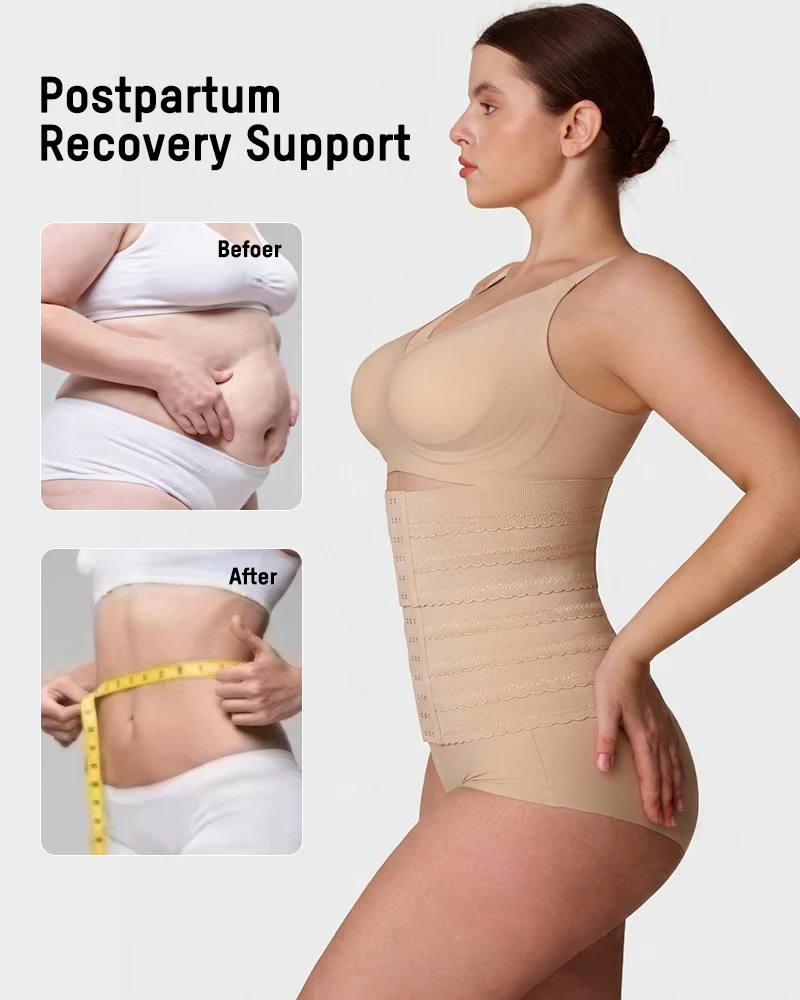 Segmented Waist Trainer Corset with Steel Bones - Image 12