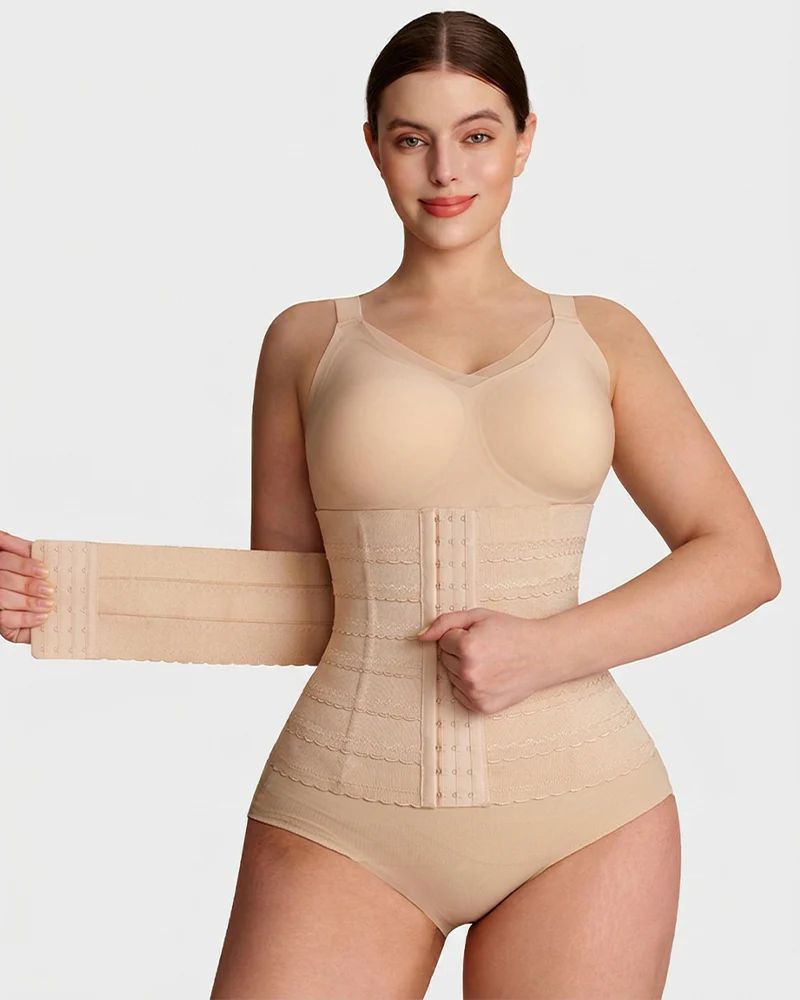 Segmented Waist Trainer Corset with Steel Bones - Image 6
