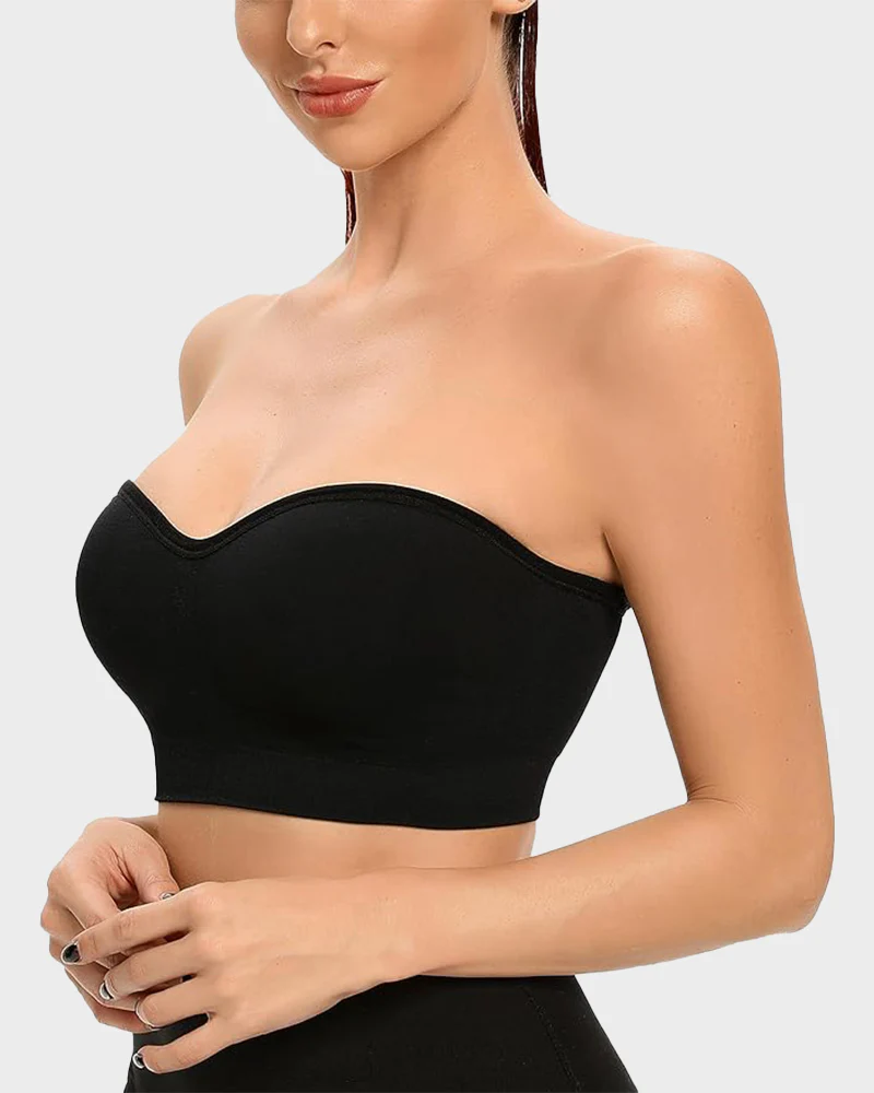 Non-Slip Bandeau Seamless Wireless Strapless Bra - Image 18
