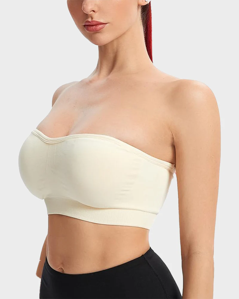 Non-Slip Bandeau Seamless Wireless Strapless Bra - Image 20