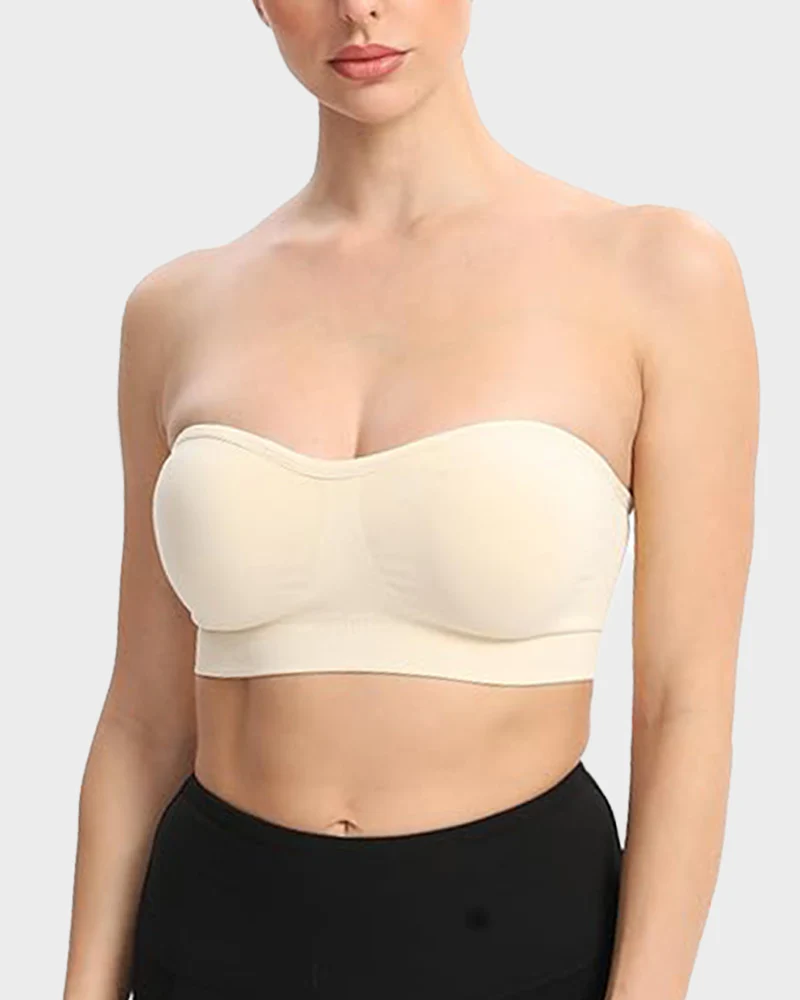 Non-Slip Bandeau Seamless Wireless Strapless Bra - Image 23