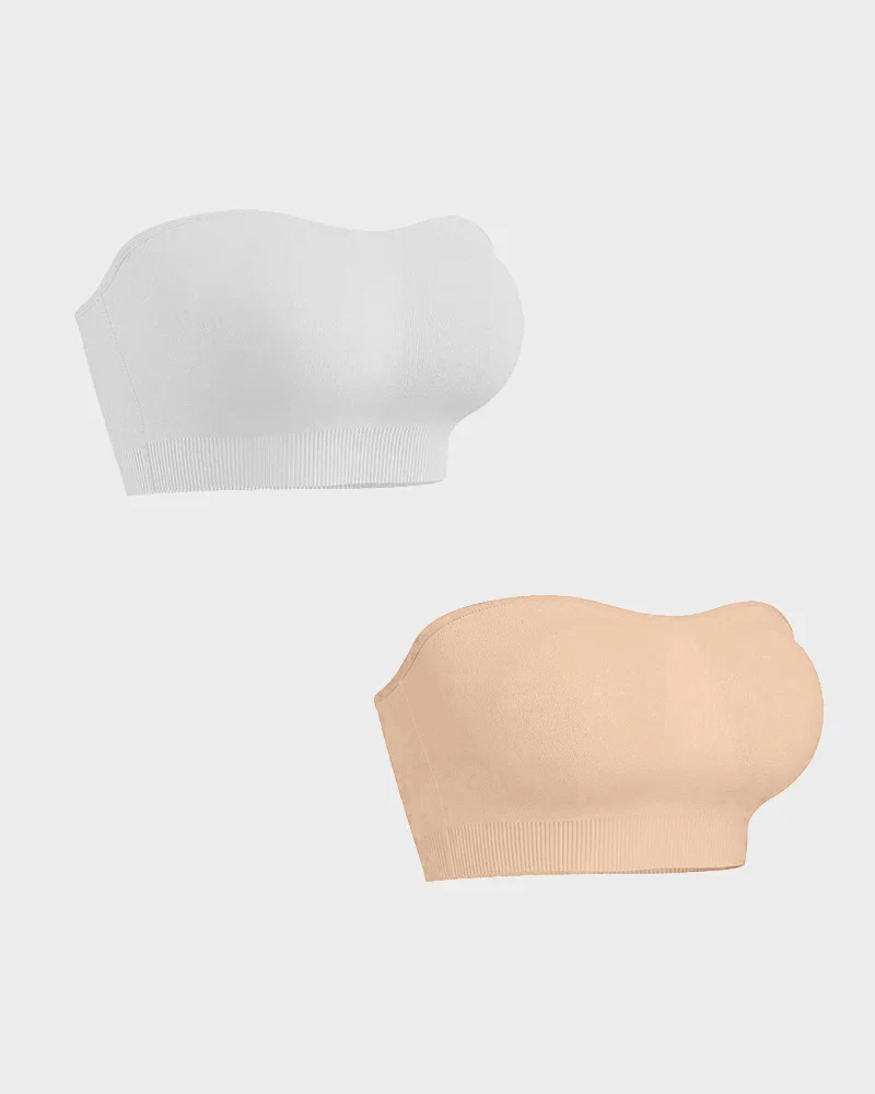Non-Slip Bandeau Seamless Wireless Strapless Bra - Image 30