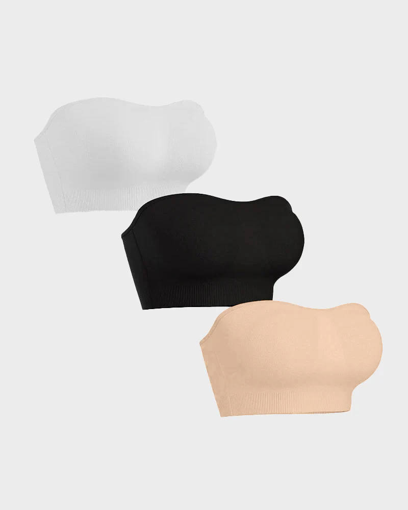 Non-Slip Bandeau Seamless Wireless Strapless Bra - Image 31