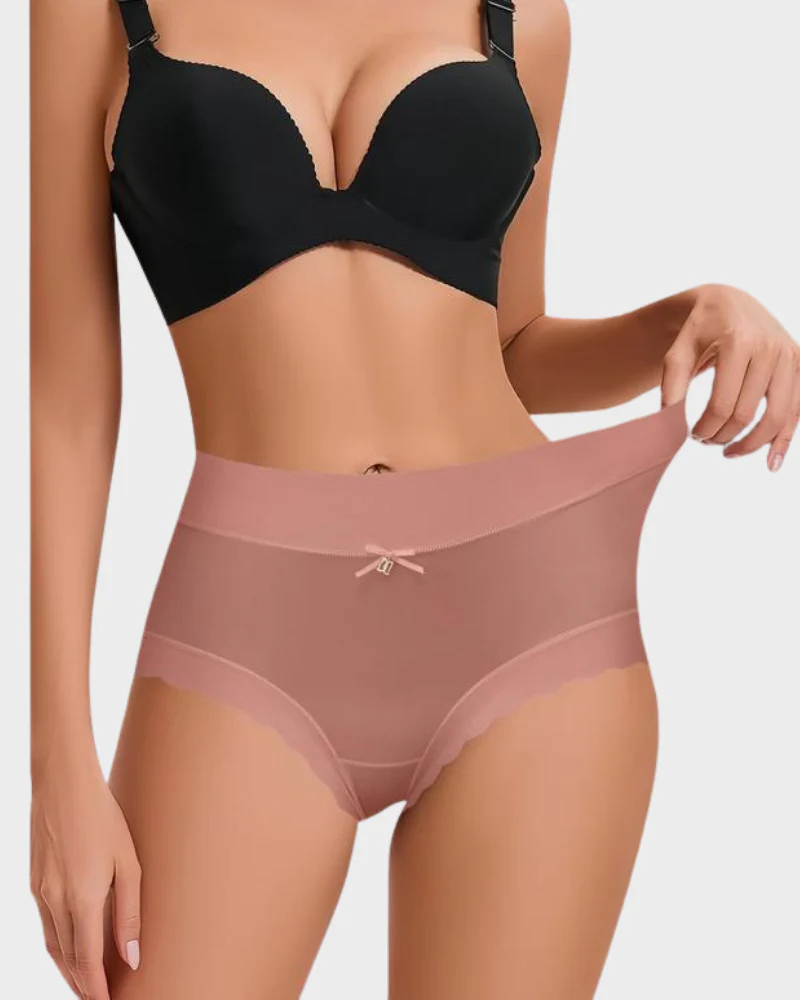 Silky High-Waist Seamless Briefs With Scalloped Edges (6 pack) - Image 7