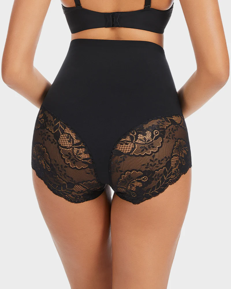 Smooth High-Waisted Sheer Lace Sculpting Brief (4 Pack) - Image 12