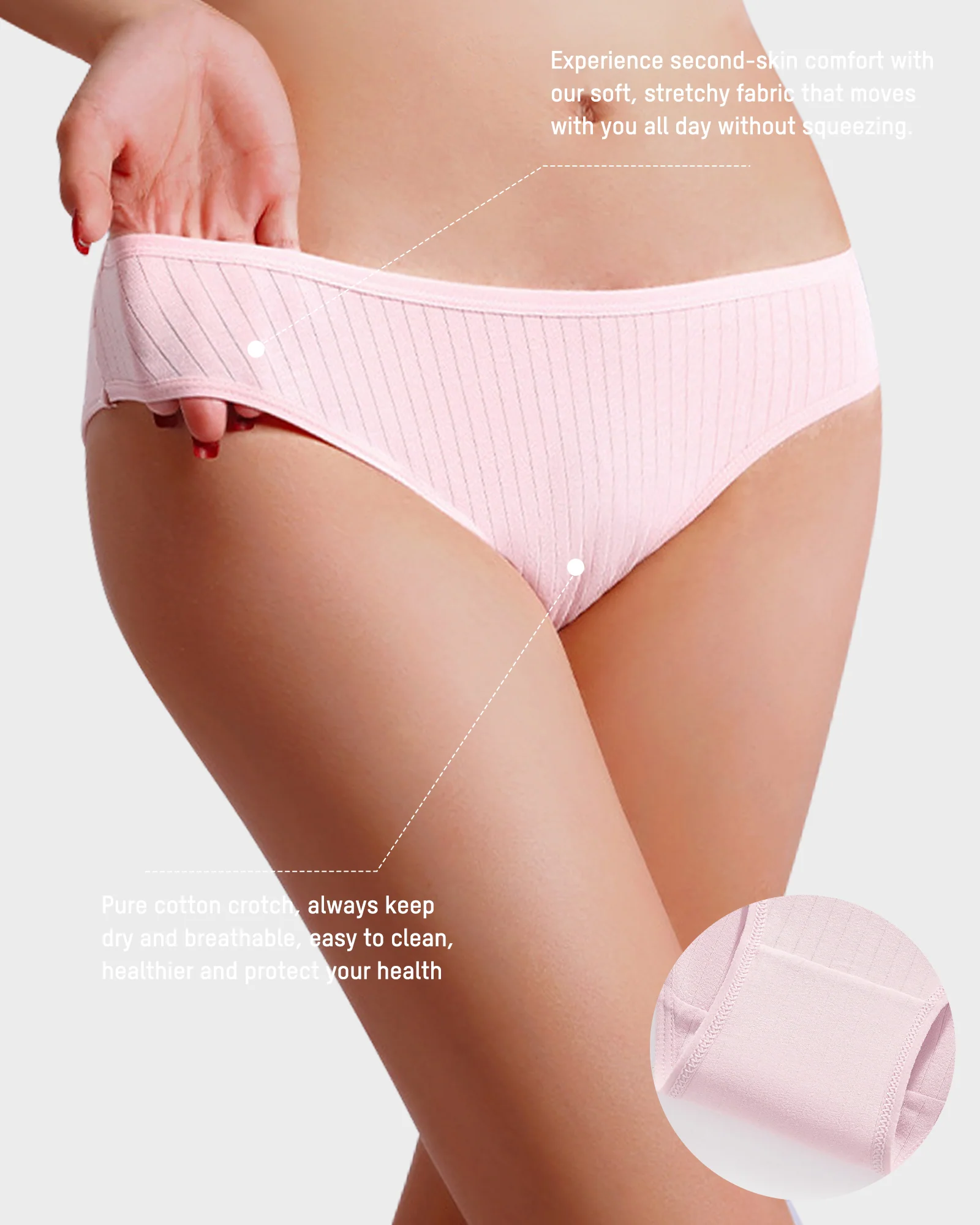 Soft & Breathable Low-Waist Cotton Briefs (4 Pack) - Image 5