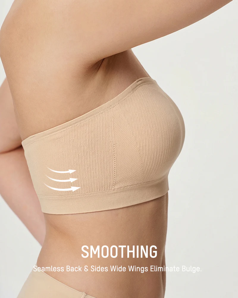 Stay‑Put Wireless Seamless Bandeau Bra - Image 3