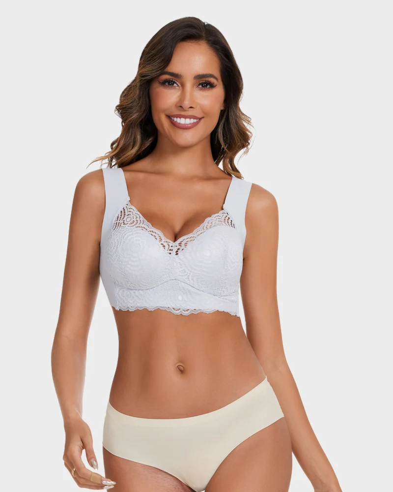 Stretch Lace Cut-Out Bra - Image 14