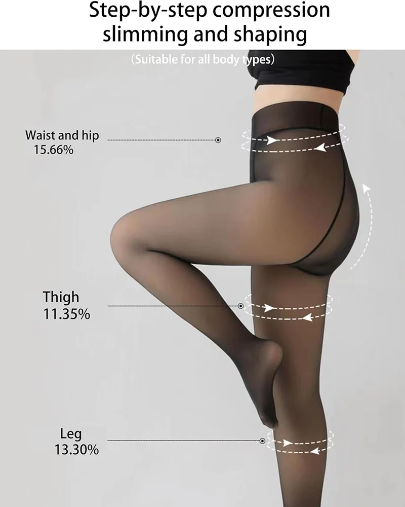 Translucent Fleece Lined Tights - Image 11