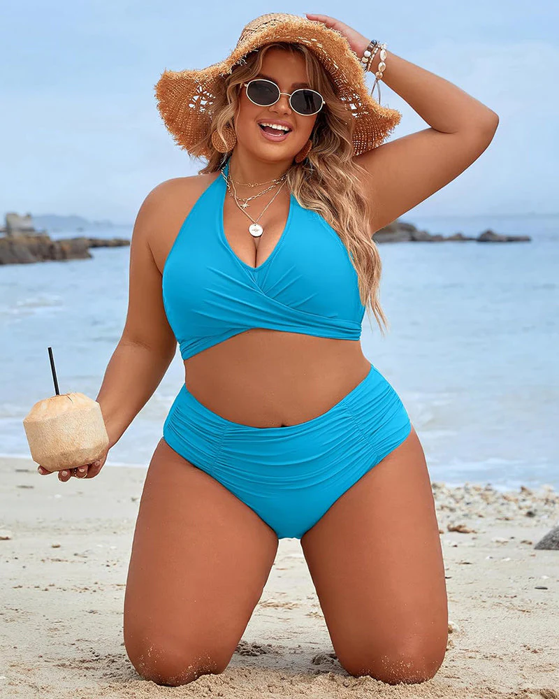 Tummy Control Bathing Suits Modest High Waisted Bikini Sets - Image 7
