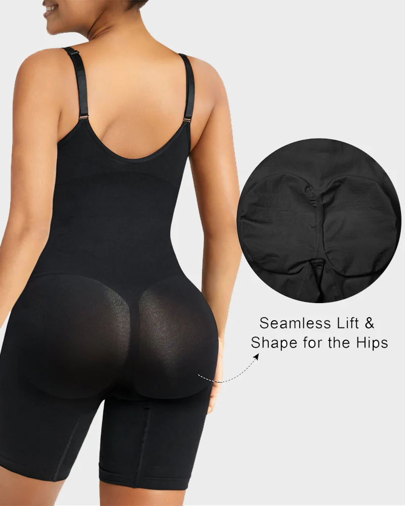 Tummy Control Zipper Bodysuit Shapewear - Image 4