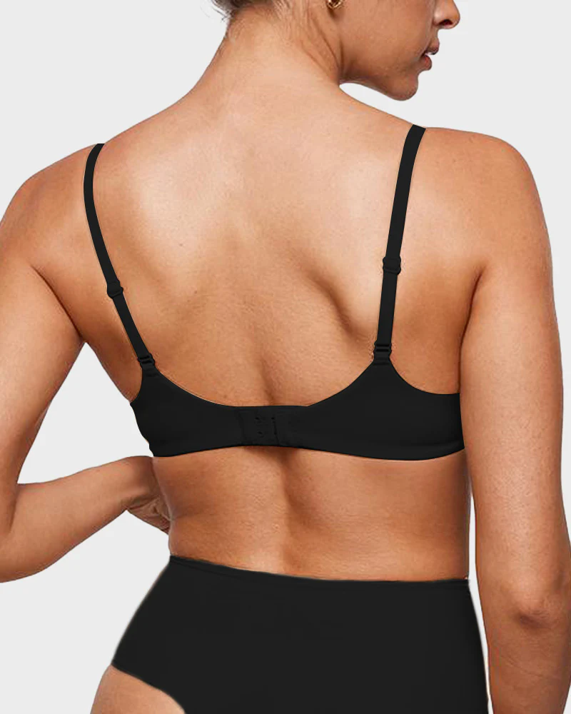 Unlined Plunge Balconette Bra with Underwire - Image 6