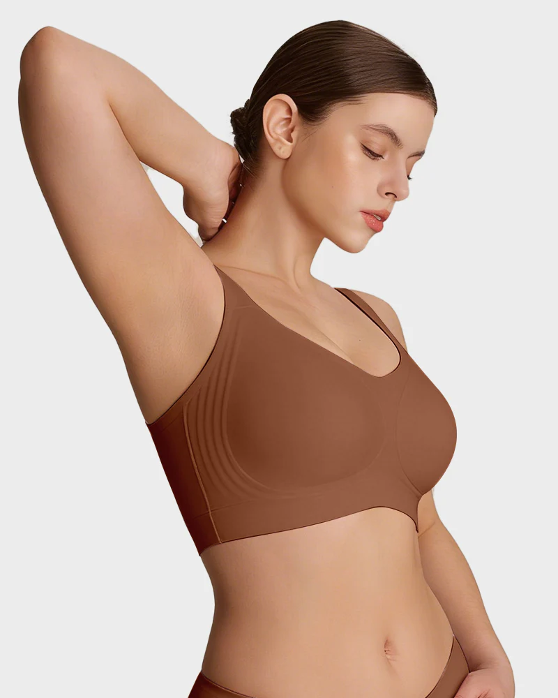 Wireless V-Neck Back & Side Smoothing Bra - Image 5