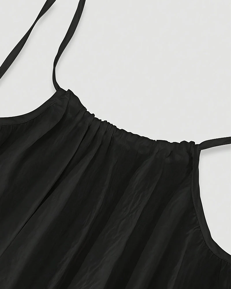 Women's Solid Color Backless Cami Dress - Image 3