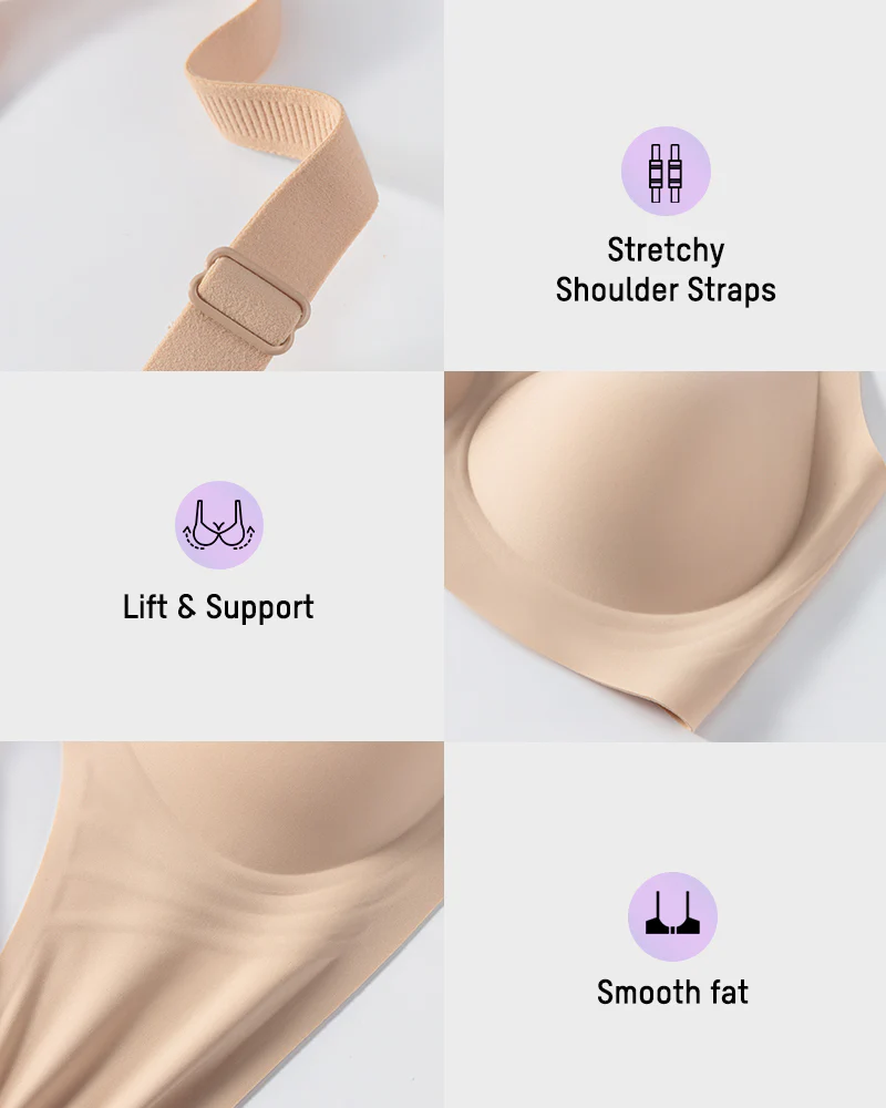 Womens Wireless Bras V Mesh Comfortable Bralette Supportive - Image 20